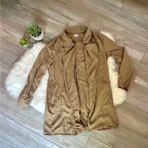 TENTREE | Tan/Khaki Trench Coat Lightweight Classic (L)